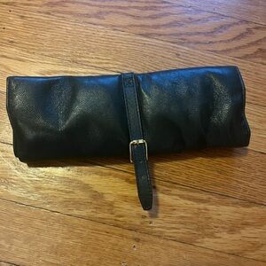 Green dressy wallet/ clutch w buckle. Elegant & holds much